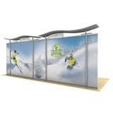 20ft Timberline™ Monitor Display Straight Fabric Sides and Slat Walls