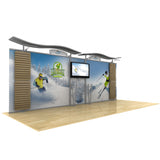 20ft Timberline™ Monitor Display Straight Fabric Sides and Slat Walls