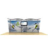 20ft Timberline™ Modular Display w/Wave Top & Tapered Fabric Sides