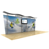 20ft Timberline™ Modular Display w/Wave Top & Tapered Fabric Sides