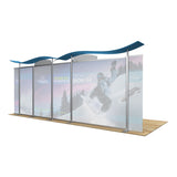 20ft Timberline™ Display with Closet Storage and Straight Side Panels