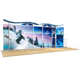20ft Timberline™ Display with Closet Storage and Straight Side Panels