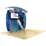 10ft Timberline™ Modular Display w/ Arch Top, Metal Fusion ® Curved wings and TV mount