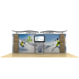 20ft Timberline™ Monitor Display Straight Fabric Sides and Slat Walls