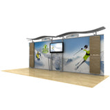 20ft Timberline™ Monitor Display Straight Fabric Sides and Slat Walls