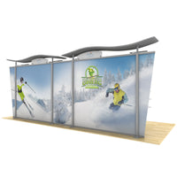 20ft Timberline™ Modular Display w/Wave Top & Tapered Fabric Sides