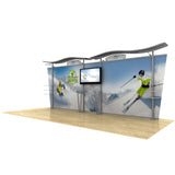 20ft Timberline™ Modular Display w/Wave Top & Tapered Fabric Sides
