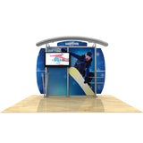 10ft Timberline™ Modular Display w/ Arch Top, Metal Fusion ® Curved wings and TV mount